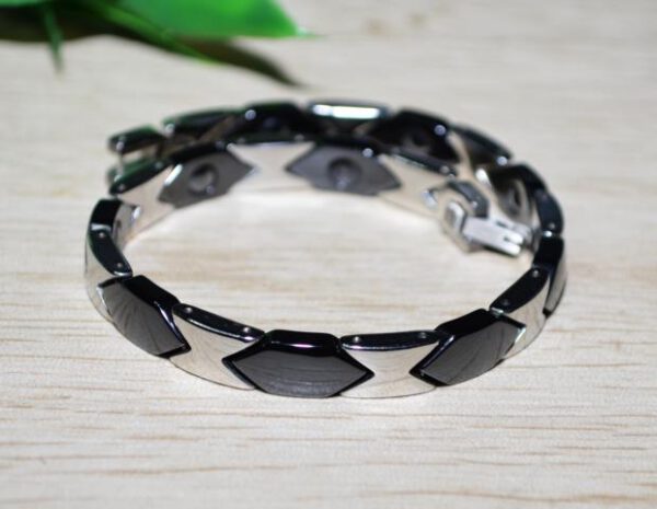 Keramik edelstahl Armband silber schwarz weiß Kettenkontor