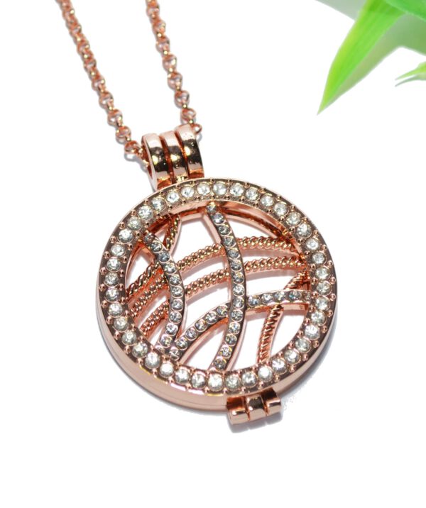 COIN MEDAILLON Halskette Anhänger Edelstahl rosegold Halter Münze Kettenkontor