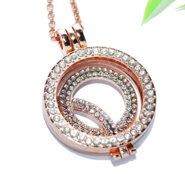 COIN MEDAILLON Halskette Anhänger Edelstahl rosegold Halter Münze Kettenkontor