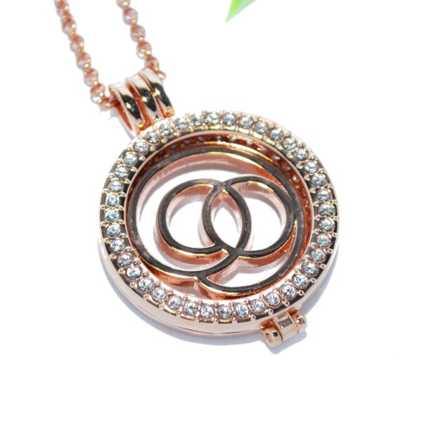 COIN MEDAILLON Halskette Anhänger Edelstahl rosegold Halter Münze Kettenkontor