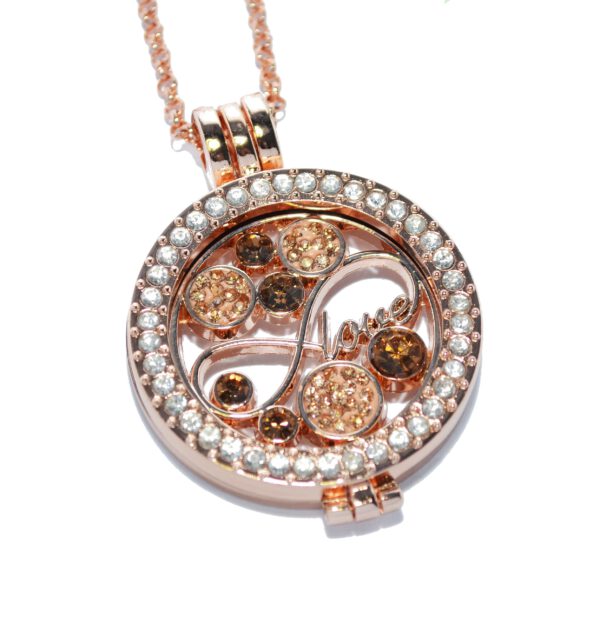 COIN MEDAILLON Halskette Anhänger Edelstahl rosegold Halter Münze Kettenkontor