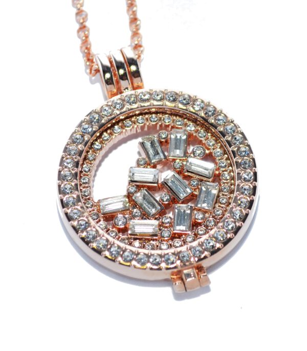 COIN MEDAILLON Halskette Anhänger Edelstahl rosegold Halter Münze Kettenkontor